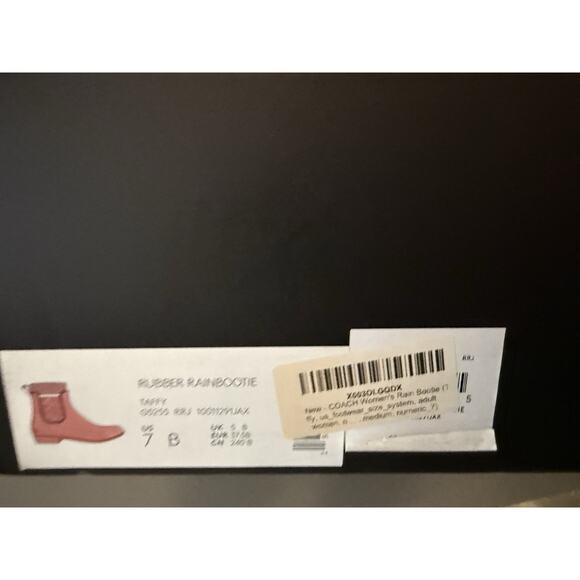 Coach G5255 Rain Bootie Women’s Size 7 B color Pink/Taffy boots - Picture 6 of 6